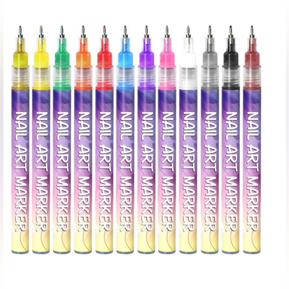 NWT, Nails Art Markers, 12 Colors. 0.5mm - Picture 2 of 2